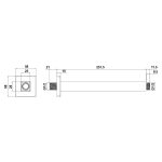 Shower arm CEILING mounted Square - Saudi Ceramics - Image 3