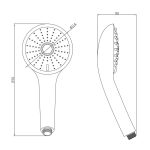 Shower Head 3 jets - NAPOLI