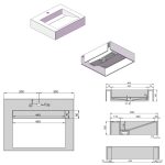 Wash Basin wall hung Art#TB6003 SOFT W60