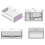 Wash Basin DIAMOND wall-hung RECTANGLE - Image 2