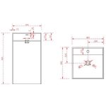 Wash Basin LAZURD Square floor mounted