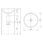 Wash Basin MALAKIT Round floor mounted - Image 3