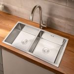 Double Kitchen Sink with Drainer 90x45 - Silver - Image 2