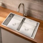 Double Kitchen Sink with Drainer 90x45 - Silver