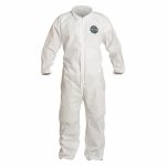 Collared Disposable Coveralls, Collared, Size L, PK 25