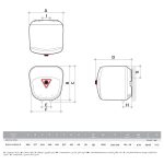Electrical Water Heater AS TDD QUAD 15L Vertical 1200W - Image 2