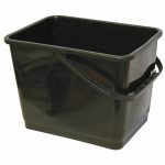 Squeegee Bucket, 2 gal., Black Plastic