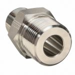 Stainless Steel Hex Long Nipple,316, MNPT, 3/4 in x 1/4 in Pipe Size - Pipe Fitting - Image 2