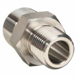 Stainless Steel Hex Long Nipple,316, MNPT, 3/4 in x 1/4 in Pipe Size - Pipe Fitting