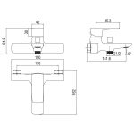 ⁦خلاط حوض استحمام - الخزف السعودي⁩ - الصورة ⁦2⁩
