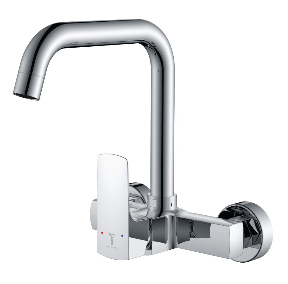 180101010152007_1_.png KITCHEN WALL SINK MIXER - CUBIST - Image 1