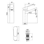 Wash Basin MIXER - RISE - Image 3