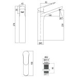 ⁦خلاط مغسلة - الخزف السعودي⁩ - الصورة ⁦3⁩