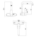 KITCHEN WALL SINK MIXER - RISE