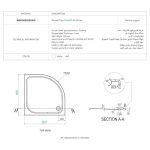 CORNER SHOWER TRAY (80X80) - ATLANTA - Image 3