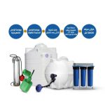Horizontial &  Vertical Tanks  3000 + zetalia submersible water pump CT120 1.2 Horsepower +Aquatower Jumbo Big Blue Triple Water Filter+Mechnical Floater +Electrical Floater