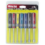 Solid Round Shank Nut Driver Set, 7 PC
