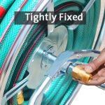 Steel hose reel with Alayed garden hose crystal color - Image 4