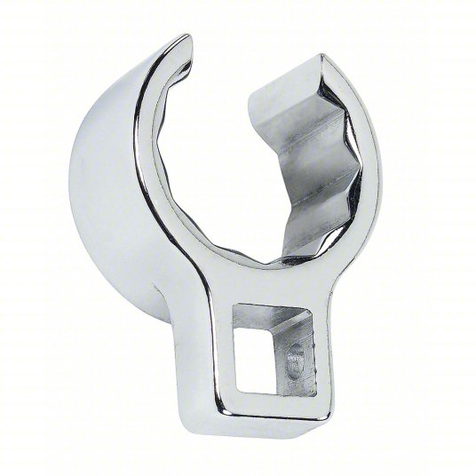 19zc32_as01.jpg Crowfoot Socket Wrench, 1/2 inch Drive Size, 1 1/8 inch Head Size, 12-Point, Alloy Steel, Chrome Finish - Image 1