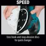 ⁦جهاز صنفرة الخشب , مقاس 6 بوصة، 750 واط، 2.6 كجم⁩ - الصورة ⁦4⁩