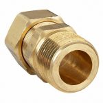 Male Connector, 3/4 in Tube Size, 3/4 in Pipe Size - Pipe Fitting, Metal, 1 1/16 in Hex Size, PK 10 - Image 2