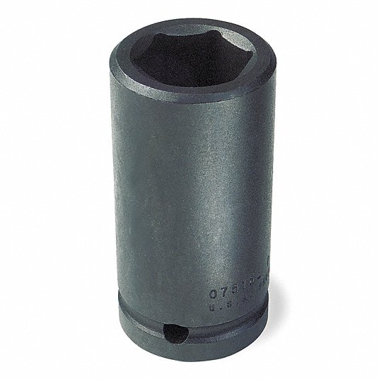 1acc9_as01.jpg Impact Socket, 3/4 inch Drive Size, 1 13/16 inch Socket Size, 6-Point, Deep, Black Oxide - Image 1