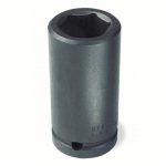 Impact Socket, 3/4 inch Drive Size, 13/16 inch Socket Size, 6-Point, Deep, Black Oxide, SAE