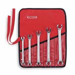 Flare Nut Wrench Set, Alloy Steel, Satin, 5 Tools, 7mm to 17 mm Range of Head Sizes