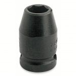 Impact Socket, 1/2 inch Drive Size, 30 mm Socket Size, 6-Point, Standard Depth, Black Oxide