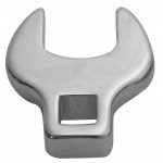 Crowfoot Socket Wrench, Alloy Steel, Chrome, 3/8 inch Drive Size, 14 mm Head Size, Rounded