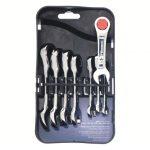 Combination Wrench Set, Alloy Steel, Full Polish, 12 Points, 8 PC