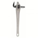 Offset Pipe Wrench, Aluminum, 2 1/2 inch Jaw Capacity, Serrated, 18 inch Overall Length