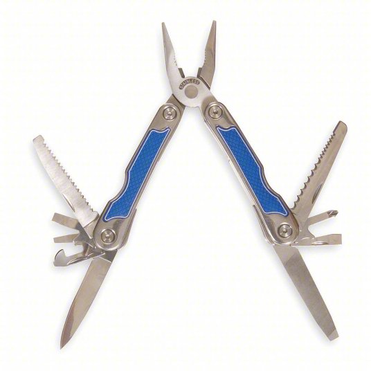 1yjc6_as01.jpg Multi-Tool, Stainless Steel, Natural, 11 Tools - Image 1