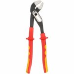 Water Pump Plier, Insulated, V Shape, Groove Joint, 1 1/8 inch Max Jaw Opening, 10 inch Overall Length, Serrated