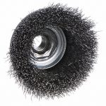 4 in Crimped Wire Cup Brush, 0.02 in Wire Dia. 1 3/8 in Bristle Trim Length 1PAK1