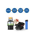 202-Food Waste Disposer 66  +Aquatower Jumbo Big Blue single Water Filter+ scala pumps +scala cover