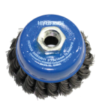 Hyundai Twisted Cup Brush (Material Type: Brass - Diameter (inch): 3 - arbor_hole_mm: 10)