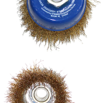 Hyundai Twisted Cup Brush (Material Type: Brass - Diameter (inch): 3 - arbor_hole_mm: 14)