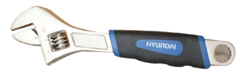 202122016_1.png Hyundai Adjustable Wrench with Rubber Grip (Size: 8 In) - Image 1