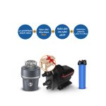 203-Food Waste Disposer 100  +Aquatower Jumbo Big Blue single Water Filter+ scala pumps +scala cover