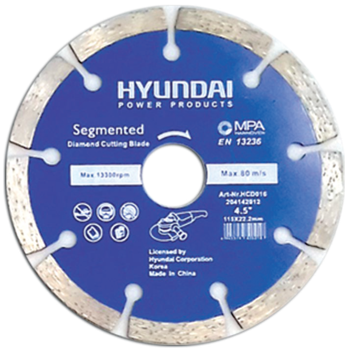 204142012_2.png Hyundai Diamond Cutting Disc (Diameter (inch): 7 - Feature: Segmented Type) - Image 1