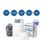 225-Food Waste Disposer 100 +Instantaneous Water Heater CLAGE-CEX9+Instantaneous Water Heater CLAGE-MCX6 +Water Purifier -Water purifier CE7- Puricom +RO water Bottle