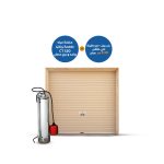 243-Roll up doors of 3,10 meters width in 3 meters high + zetalia submersible water pump CT120 1.2 Horsepower