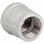 Reducing Coupling, Malleable Iron, 3/8 in x 1/4 in Pipe Size, NPT x NPT, Class 150