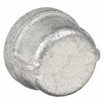Galvanized Malleable Iron Cap, 3/4" Pipe Size, FNPT Connection Type