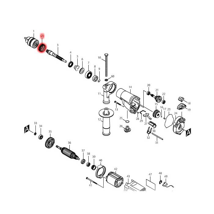 285839_4.jpg Bearing Retainer, For HP2050, HP2050F, HP2051, HP2070, HP2070F - Image 1