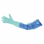 Disposable Gloves, Gen Purpose, 11 mil, Powder-Free, Nitrile, M, Extended Cuff, Grain, 1 PR
