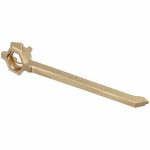 Drum Bung/Plug Wrench, 3/4 in, 2 in, Aluminum, Bronze, Nickel, Natural, Ergonomic, Ergonomic