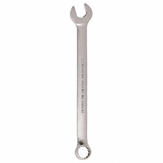 2aKW_1ALN5_AS01.jpg Combination Wrench, Alloy Steel, Satin, 18 mm Head Size, 10 1/2 in Overall Length - Image 1