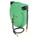 Spring Return Hose Reel, 40 ft (1/2 inch I.D.), 1/2 inch Hose End, 300 psi Max Op Pressure, Aluminum